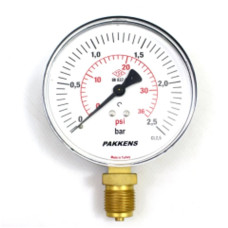 Beze PAKKENS Ø160-2,5 BAR MANO.ALT.BAĞ.Cl.1,6-G1/2''B(IP65, Kuru Tip)
