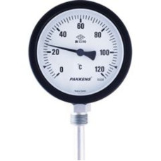 Beze PAKKENS Ø160mm.-30/+60°C 150mm.Alt.Bağl.Pasl.Cl.2,0 Bi-Metal Termo.G1/2''B (Ø9mm.Sıkma Yüz.)