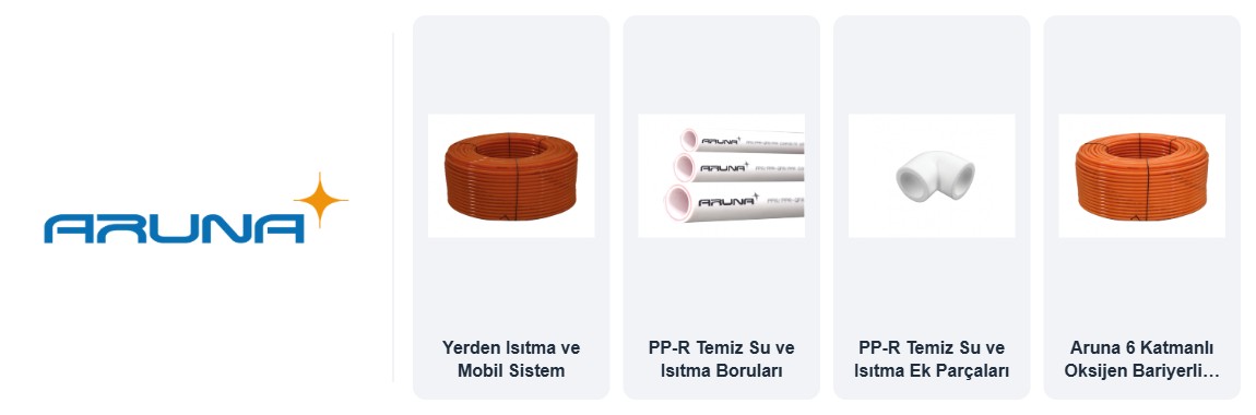 ARUNA ürünleri